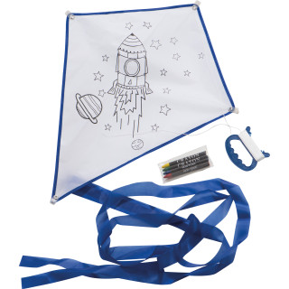 Drache zum Ausmalen, inkl. 4 Malstifte ELLEN, weiss