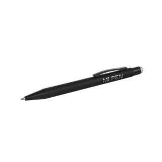 Metmaxx® Kugelschreiber "BusinessLogo", schwarz, silber