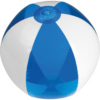 Strandball bicolour farbig/transparent, blau