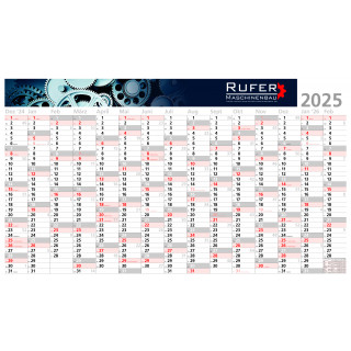 Wandplaner 15 Monate (1380 x 780 mm) ohne Druck
