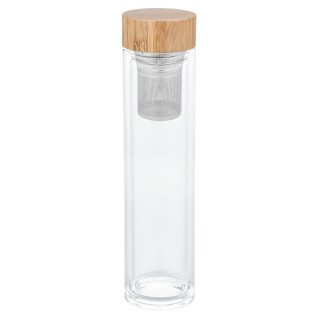 Glasflasche mit Teesieb RETUMBLER-SLEDGE, beige, transparent