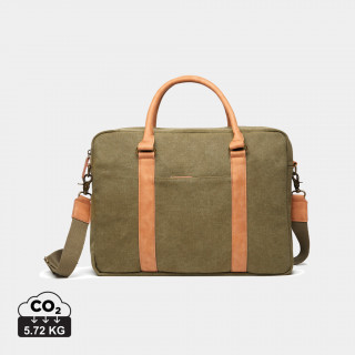 VINGA Bosler Computertasche aus RCS recyceltem Canvas, grün