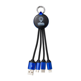 3-in-1 Ladekabel mit Beleuchtung REEVES-PUHALANI, blau, blau