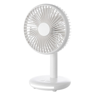 Wiederaufladbarer Ventilator mit Licht REEVES-DESKSTREAM, weiß