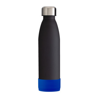 Trinkflasche RETUMBLER-myTOULON GLASS, schwarz, blau