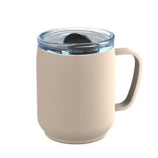 Thermobecher RETUMBLER-myNIZZA CERAMIC, beige, schwarz