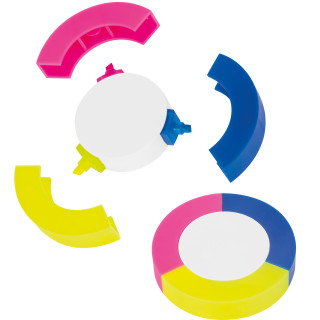 3in1 Textmarker Andorra, mehrfarbig