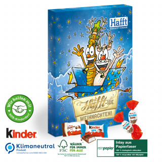 Adventskalender kinder® „Happy Moments“, Klimaneutral, Inlay aus Papierfaser