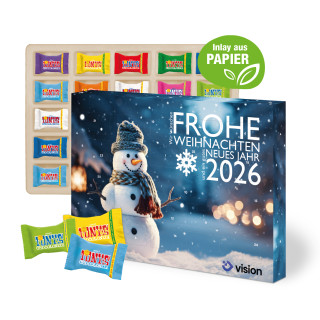 Tisch-/Wand-Adventskalender mit Tiny Tony's Schokolade