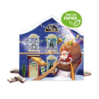 Adventskalender "Weihnachtshaus" mit Sarotti Schokotäfelchen