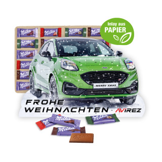 Adventskalender "Individuelle Adventskalenderform" mit Milka Täfelchen