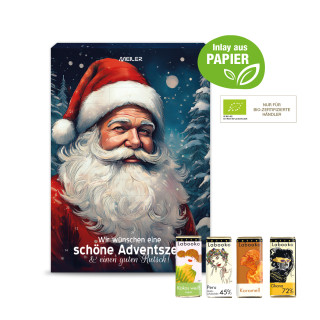 Tisch-/Wand-Adventskalender mit Zotter Schokolade