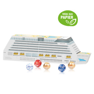 3D Adventskalender "Schiff", Lindt Schokolade, Papier-Inlay