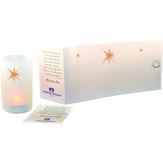 Lichtrolle Stern (ohne Teelicht) , 1-4 c Digitaldruck inklusive, ohne Kuvert