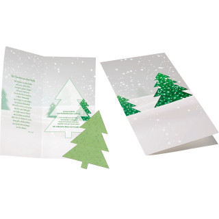 Weihnachtskarte Christbaum, Fichte, ohne Kuvert