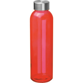 Trinkflasche aus Glas, 500ml EUGEN, rot