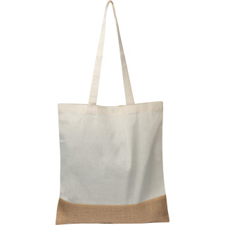 Tragetasche mit Juteboden, weiss