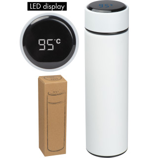 Vakuum Edelstahlflasche mit LED Temperaturanzeige WINSTON, schwarz