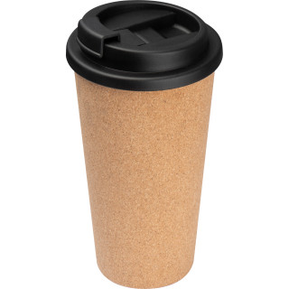Trinkbecher mit Korkoberfläche, 400ml, beige