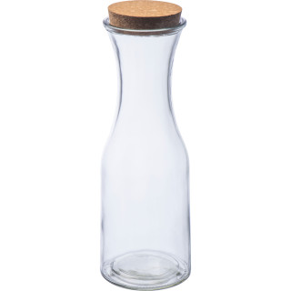 Glasflasche mit Korkdeckel NIKODYM, transparent