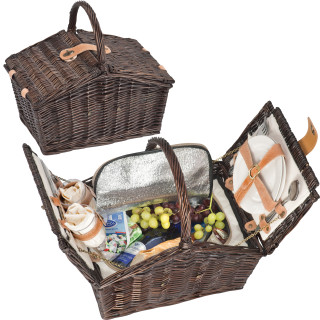Picknickkoffer Weidengefl./2 Pers.
