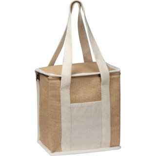 Jute Kühltasche mit langen Henkeln, beige