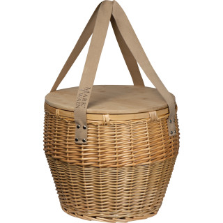 Mark Twain Picknickkorb aus Rattan, beige
