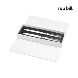 roubill Image White Line Set (Drehkugelschreiber+ Rollerball), weiß