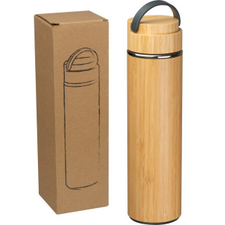 Trinkflasche mit Teesieb Bambus, beige