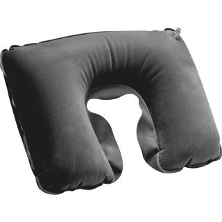 Aufblasbares Nackenkissen mit Etui, schwarz