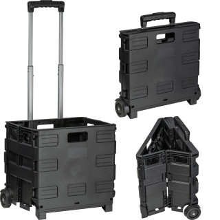 Klappbarer Einkaufstrolley KAREN, schwarz