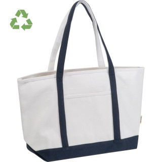 Große Tragetasche aus recycelter Baumwolle HARVEY, beige