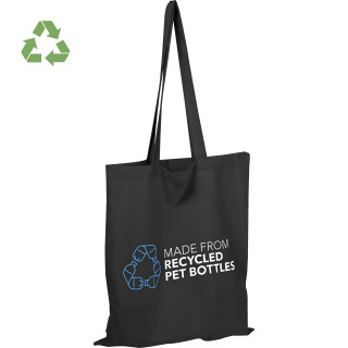 Einkaufstasche aus recycelten Kunststoffen SANDRA, schwarz