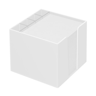 Zettelbox mit Köcher "Epsilon", weiß