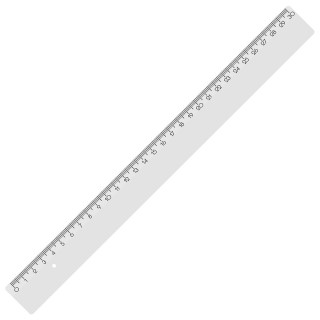 Lineal 30 cm, weiß