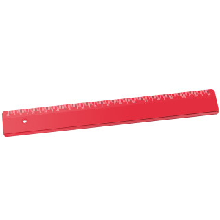 Lineal 16 cm aus recyceltem Kunststoff, rot