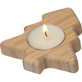 Teelichthalter aus Holz BALTASAR, beige