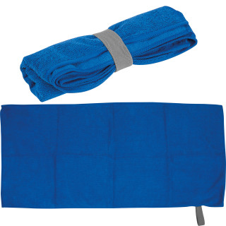 Mikrofaser Handtuch mit Gummiband HUGH, blau