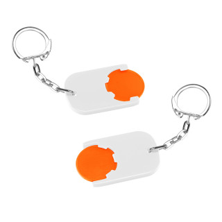 Chiphalter mit 1€-Chip "Gamma", orange, weiß