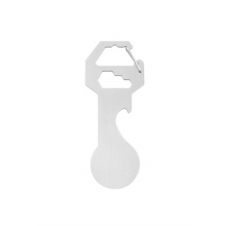 Metmaxx® Schlüsselanhänger "StyleTool&Open", silber