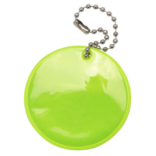 Weich-Reflektor mit Kugelkette, Kreis, neongelb