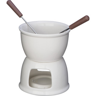 Schoko Fondue Set MINNA, weiss
