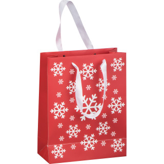 Weihnachtstasche aus Papier klein, rot