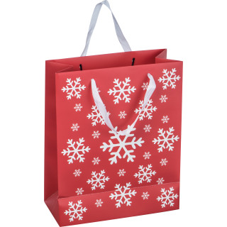 Weihnachtstasche aus Papier groß, rot