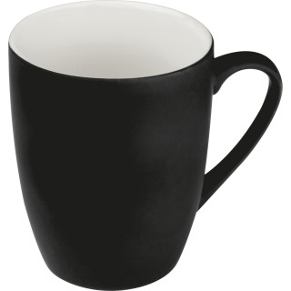 Tasse aus Porzellan, außen gummiert, 300ml, schwarz