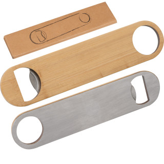 Flaschenöffner aus Bambus, beige