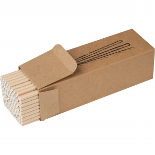100er Set Trinkhalme aus Papier CARTER, braun