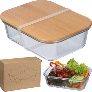 Brotzeitbox aus Borosilikatglas, transparent