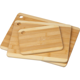 3er Set Bambus Schneidebretter, beige
