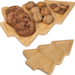 Bambusbrett für Snacks, beige